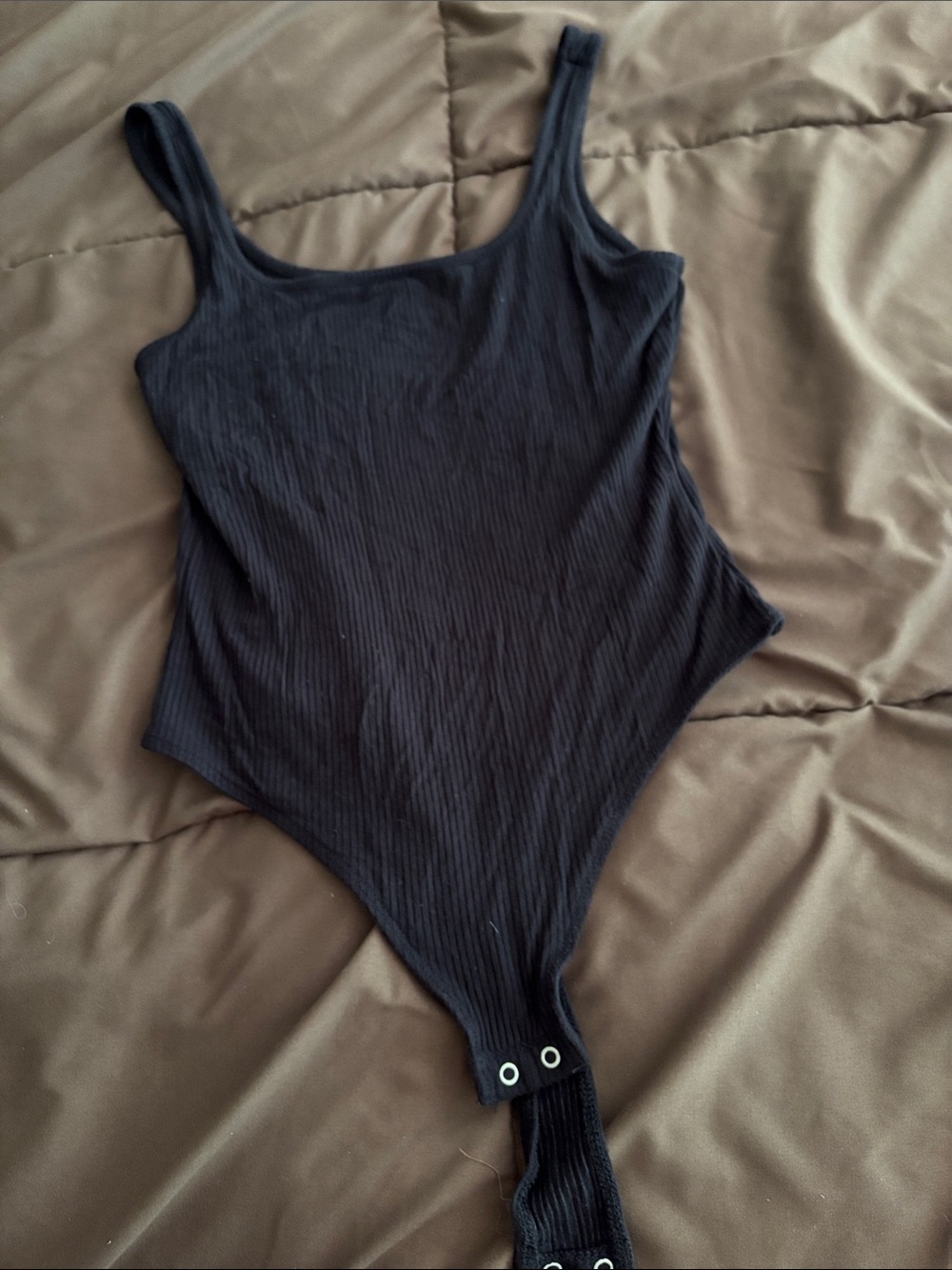Garage Black Ribbed Women’s Bodysuit